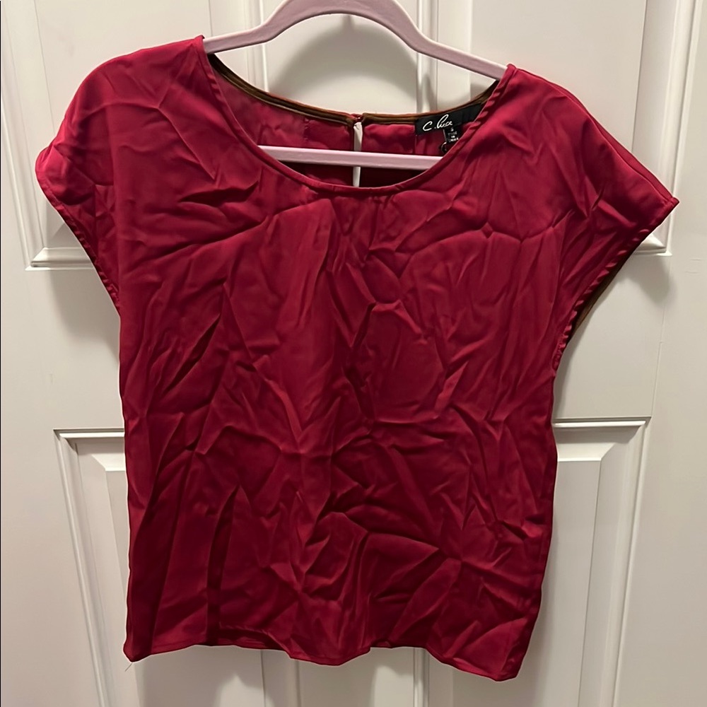 C. Luce Red Fitted Cap Sleeve T-Shirt